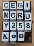 Huminger Studio Extra Letter Tiles Set - Letters Without Rails