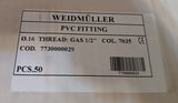 50 Adet Weidmüller 0.16 , 12  IP67 Plastik Rakor 7732900000