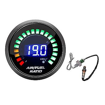52mm Dijital Hava Yakıt Oranı Ölçer Dar Bant O2 Oksijen Sensörü Araba Ölçer Afr Metre Yarış Arabası Için Fit 12 v
