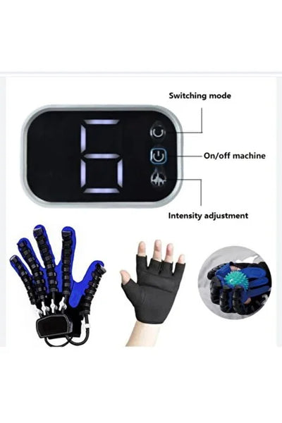El Robotik Eldiveni El Fonksiyonu Rehabilitasyon Eğitim Cihazı Parmak Rehabilitasyonu İçin - Sağ , Beden S