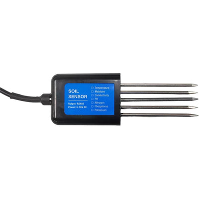 CWT Soil sensör CWT-SOIL-NPKPHCTH-S  , RS485 Output 5Pin Probes Soil Sensor with Cable 2M (NPK + PH + Temperature + Humidity + EC)