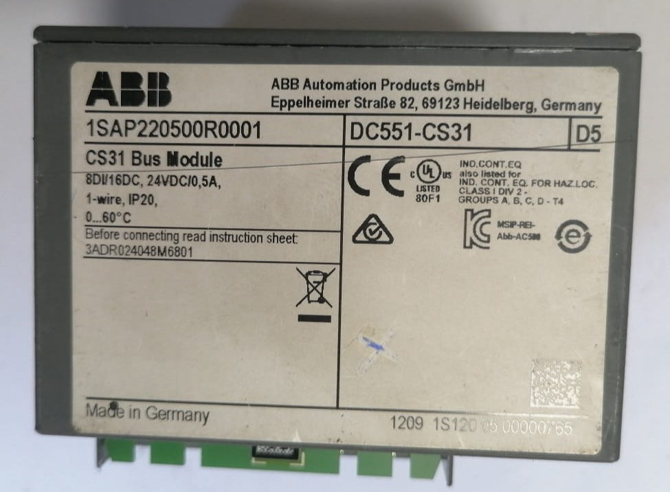 ABB DC551-CS31 e 8DI16DC Bus Module – Gümrük Sepeti