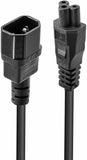 4 Adet 2 m IEC C14 IEC C5 yonca yaprağı Power uzatma kablosu kablo – Siyah