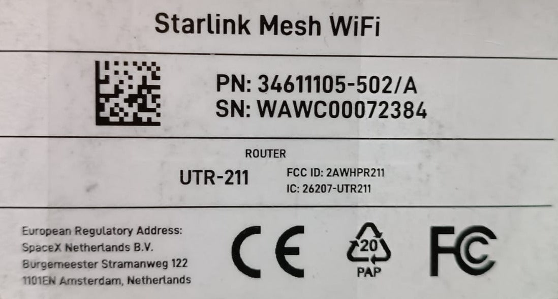 Utr 211 Router Starlink Mesh WiFi Router. UTR-211 Starlink Router