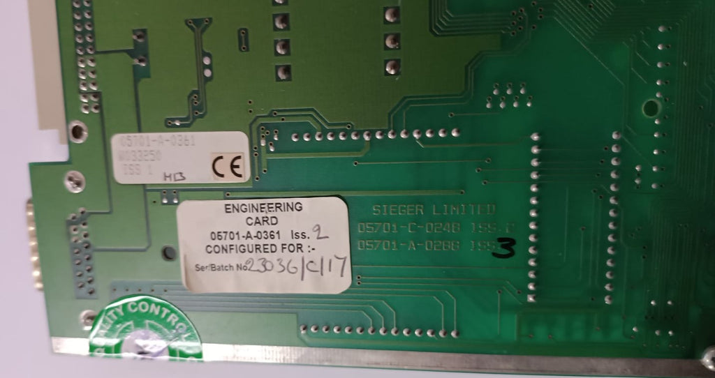 Honeywell Sieger 05701-A-0361 Engineering Card – Gümrük Sepeti