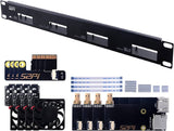 1U Rack Steel For Raspberry Pi 4B Clusters FAN DC Board TF Card to FPC Board Cooling Fan HeatSinks Flex Cable Screwdriver 1 sold