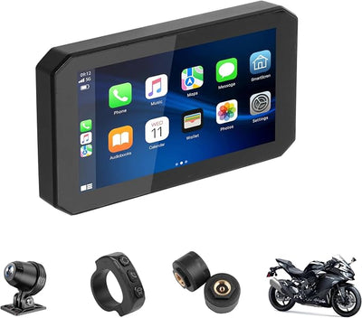 5.5 Inch Motorcycle Smart Display Motosiklet CarPlay Android Auto Akıllı Ekran IP67 TPMS