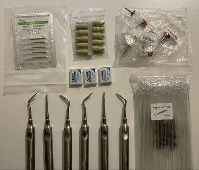 62 Parça Muhtelif Dental El Aletleri ve Yedek Parçalar