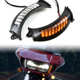 Road Glide 2015-2020 için Ön Havalandırma LED Yan Işıklar, DRL ve Dönüş Sinyalleri ile LED Ön Sürüş Lambaları, Harley Road Glide 2015-2020