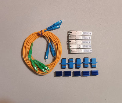 5 Adet HUAWEI SmartAX MA5671A SFP Modül + 5 Adet Fiber Kablo ve Bağlantı Aparatları