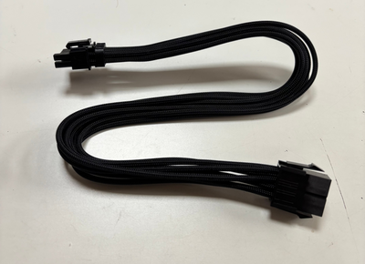 8 Pin PCIe Ekran Kartı Güç Kablosu – 8 Pin to 2x4 Pin (4+4) Örgülü Siyah Kablo 50cm