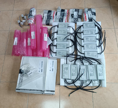 Muhtelif 40 Adet VS Vossloh Schwabe Led Driver + 5 Adet Akım Koruması ve 60 Adet Muhtelif Plastik Lens Aksamları , SPC3/230/10K , ECXe500.621, ECXe700.622, ECXe500.620, ECXe350.619, ECXe350.618, ECXd 1050.448, ECXd 1050.447, ECXd 1050.446