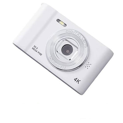 Dijital Kamera 4K HD Fotoğrafçılık Seyahat Selfie Kamerası 2,4 inç Özçekim Mini Retro Cam Beyaz +32GB SD Card