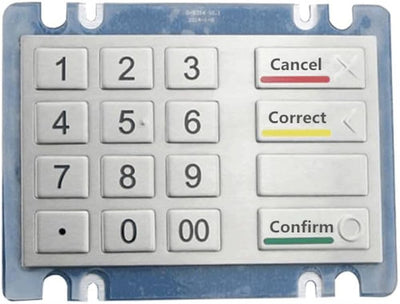 Davo 16 Full Travel Button Metal Keys Numeric Keypad For Ticket Machines D-8216 USB