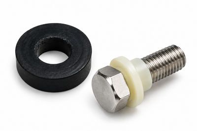 4 Adet Samgong SJ30G / SJ10G Marin Separatör Kauçuk Takoz ve Montaj Cıvatası Seti (2,5 cm)