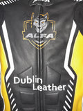 Alfa vega Kids Preimum cowhide  motorcycle race leather suits - black