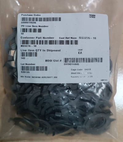 143 Adet Indiana aircraft hw MS9276-18 washer - Boing