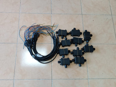 10 Adet PA66 IP68 41A450V 3 Yollu Buat + 20 Adet Kablo (50cm)