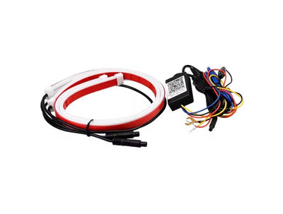 2 Adet Led Car Drl Daytime Running Lights With Turn Signal Super Bright Multifunctional APP Remote Voice Control Decorative Lamp 30CM