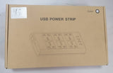MutecPower Flat 6-Way Universal Power Strip with 4x USB Charging Ports