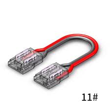 100 Adet HR-S-SC-2PIN-8MM-C Strip to Strip (With 15cm Wires), mainly suitable for IP20 COB & SMD strips,  8mm width PCB, 22AWG Wires, 2PIN single color
