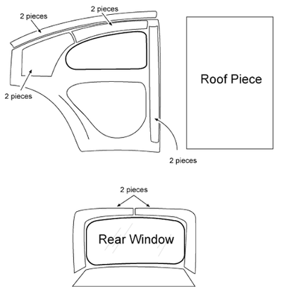 Wolfsburg West  113867000 Beetle headliner Padding Kit