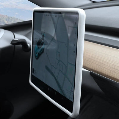 Tesla Model 3/Y için TSL8011-Beyaz Ekose Desenli Navigasyon Ekran Koruyucu