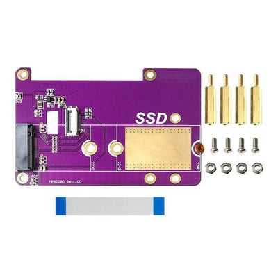 Raspberry Pi 5 SSD Hat - PCIe to M.2 2280 SSD , Pi5-PCIE-to-SSD-2280