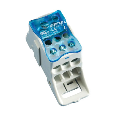 nVent ERIFLEX Single-Pole Power Distribution Block, 125 A IEC/150 A UL, 7 Cables, Copper