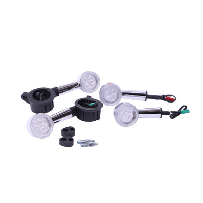 Classic 350 Reborn & Meteor 350 Led İndicators Silver + GPS Mount Blanck