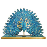 Dropship Kaliteli Bronz Mavi Ev Dekor Tavuskuşu Kuş Heykelcik Metal Tavuskuşu Heykel