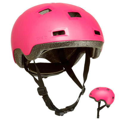 Çocuk Pembe Kask - Paten / Kaykay / Scooter Kaskı - B100 52-54cm