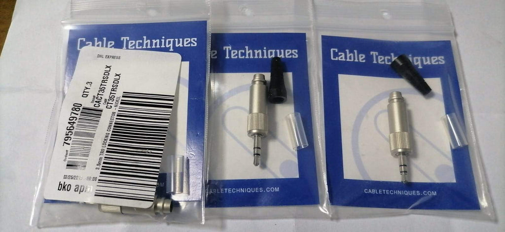 3 Adet Cable Techniques Ct-3.5Trs-Dlx Deluxe 3.5Mm Trs Locking Connector
