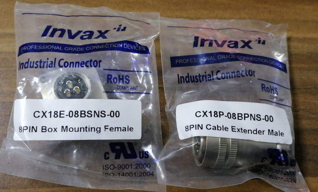 Invax Endüstri̇Yel 8 Pi̇N Connector Cx18R-08Bsns