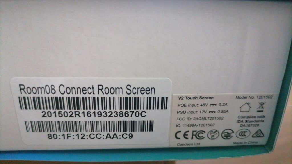 Condeco V2 Touch Screen 10.1 İnç  T201502 Room Screen