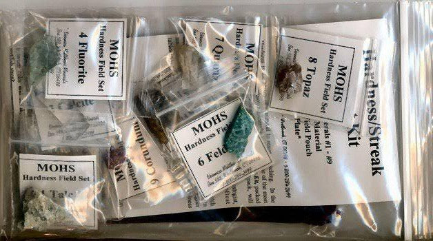 Mohs Mineral Kit For Hardness And Streak Testing