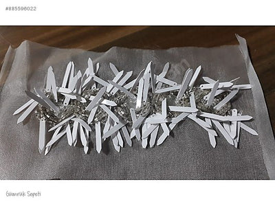 100 Adet  Pullu Taşlı 3D Aplike Dekoratif Yamalar 2  -12Cm